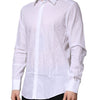 Dolce & Gabbana White MARTINI Long Sleeve Dress Formal Shirt
