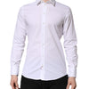 Dolce & Gabbana White GOLD Long Sleeve Dress Formal Shirt