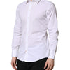 Dolce & Gabbana White GOLD Long Sleeve Dress Formal Shirt