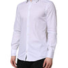 Dolce & Gabbana White Stripes Cotton Long Sleeve Formal Shirt