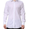 Dolce & Gabbana White GOLD Cotton Long Sleeves Formal Shirt