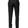Dolce & Gabbana Gray Cotton Patterned Formal Pants