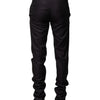 Dolce & Gabbana Black Wool Patterned Formal Pants