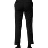 Dolce & Gabbana Black Wool Formal Men Cropped Pants