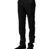 Dolce & Gabbana Black Wool Formal Men Slim Pants
