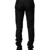 Dolce & Gabbana Black Wool Formal Men Slim Pants