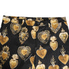 Dolce & Gabbana Black Gold Sacred Heart Print Pants