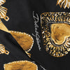 Dolce & Gabbana Black Gold Sacred Heart Print Pants