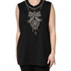Dolce & Gabbana Black Cotton Rhinestone Embellished Tank Top