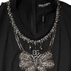 Dolce & Gabbana Black Cotton Rhinestone Embellished Tank Top