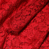 Dolce &amp; Gabbana – Rotes Kleid mit Blumenspitze und Strassverzierung