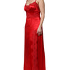 Dolce & Gabbana Red Silk Sleeveless Maxi Long Dress