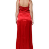 Dolce & Gabbana Red Silk Sleeveless Maxi Long Dress