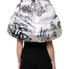 Dolce & Gabbana White Polyester Printed Hood Quilted Hat