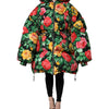 Dolce & Gabbana Multicolor Floral Puffer Hooded Jacket
