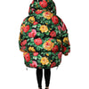 Dolce & Gabbana Multicolor Floral Puffer Hooded Jacket