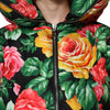 Dolce & Gabbana Multicolor Floral Puffer Hooded Jacket
