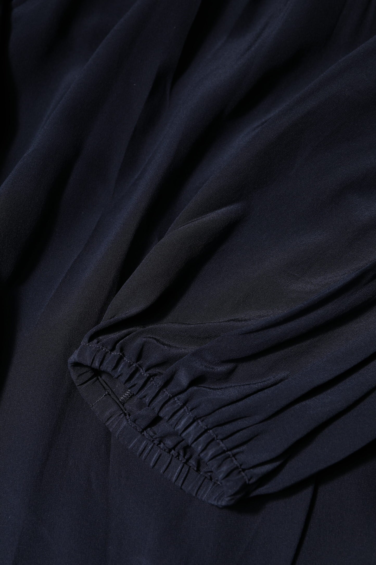 Dolce & Gabbana Blue Silk Mock Neck Long Sleeves Blouse Top