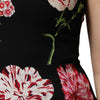 Dolce & Gabbana Black Floral Print Sleeveless Tank Blouse Top