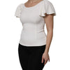 Dolce & Gabbana White Viscose Round Neck Short Sleeves Top