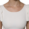 Dolce & Gabbana White Viscose Round Neck Short Sleeves Top
