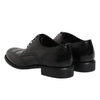 Dolce & Gabbana Black Leather Derby Wingtip Formal Shoes