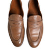 Brunello Cucinelli Brown Leather Loafer Dress Formal Shoes