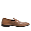 Brunello Cucinelli Brown Leather Loafer Dress Formal Shoes