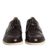 Pollini Dark Brown Leather Derby Lace Up Dress Formal Shoes