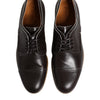 Pollini Dark Brown Leather Derby Lace Up Dress Formal Shoes