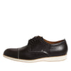 Pollini Dark Brown Leather Derby Lace Up Dress Formal Shoes
