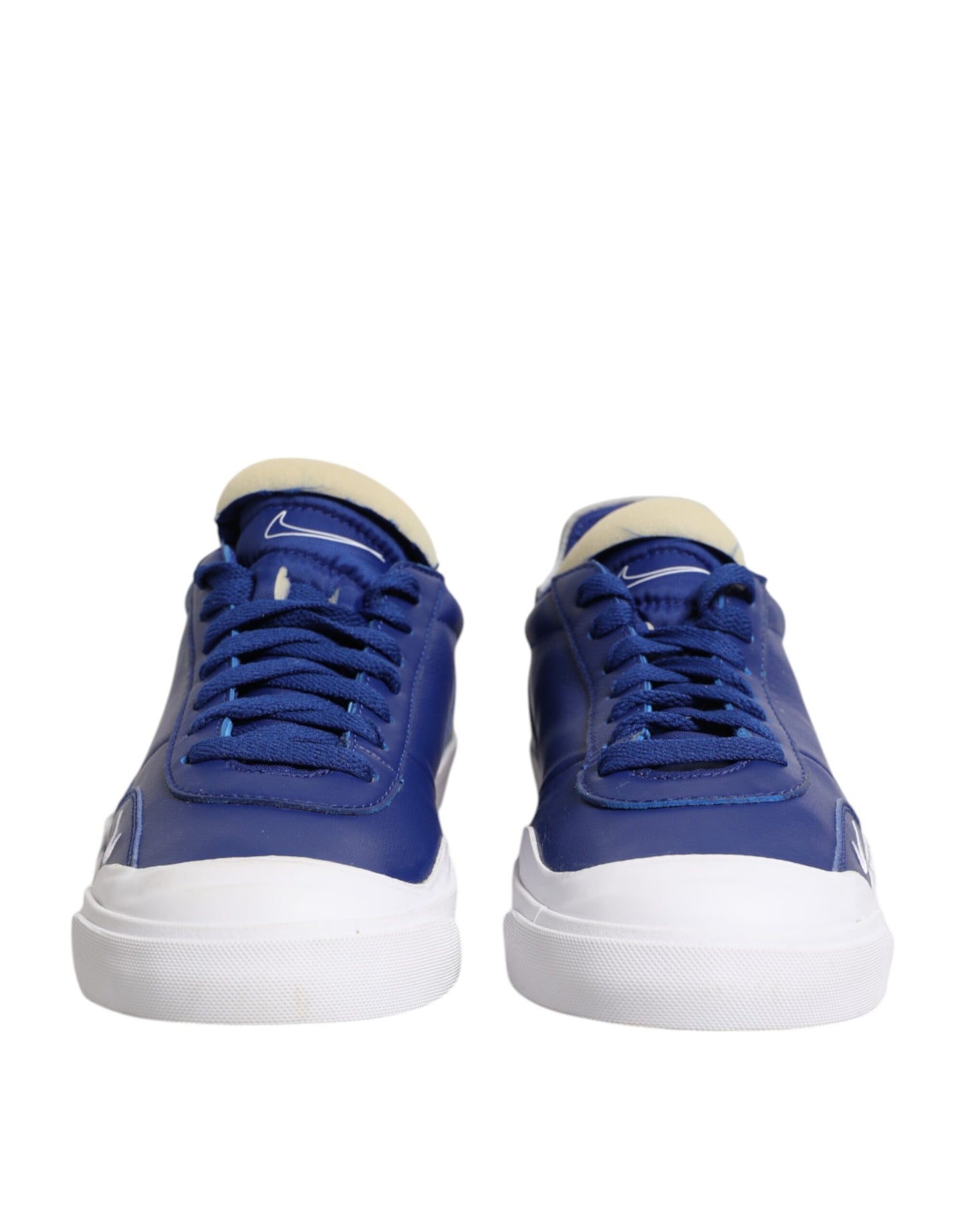 Nike White Blue Lace Up Low Top Drop-Type PRM Sneakers Shoes