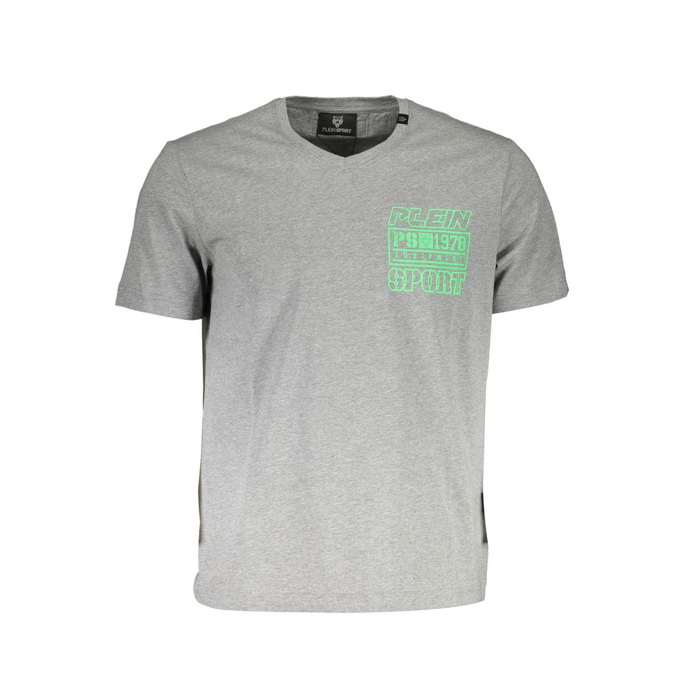 Graues Baumwoll-T-Shirt von Plein Sport