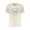 Lee Beige Cotton Men T-Shirt