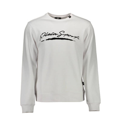 Plein Sport Bianco Cotton Mens Sweatshirt