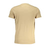 Cavalli Class Beige Cotton Men T-Shirt