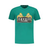 Cavalli Class Green Cotton Men T-Shirt