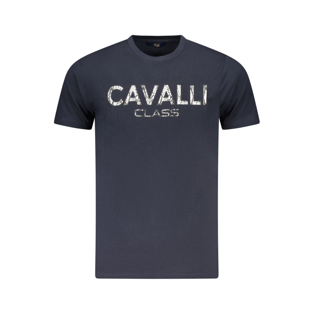 Cavalli Class Blue Cotton Men T-Shirt