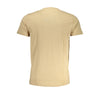 Cavalli Class Beige Cotton Men T-Shirt