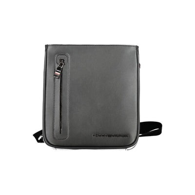 Tommy Hilfiger Black Polyurethane Men's Shoulder Bag