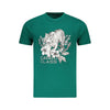 Cavalli Class Green Cotton Men T-Shirt