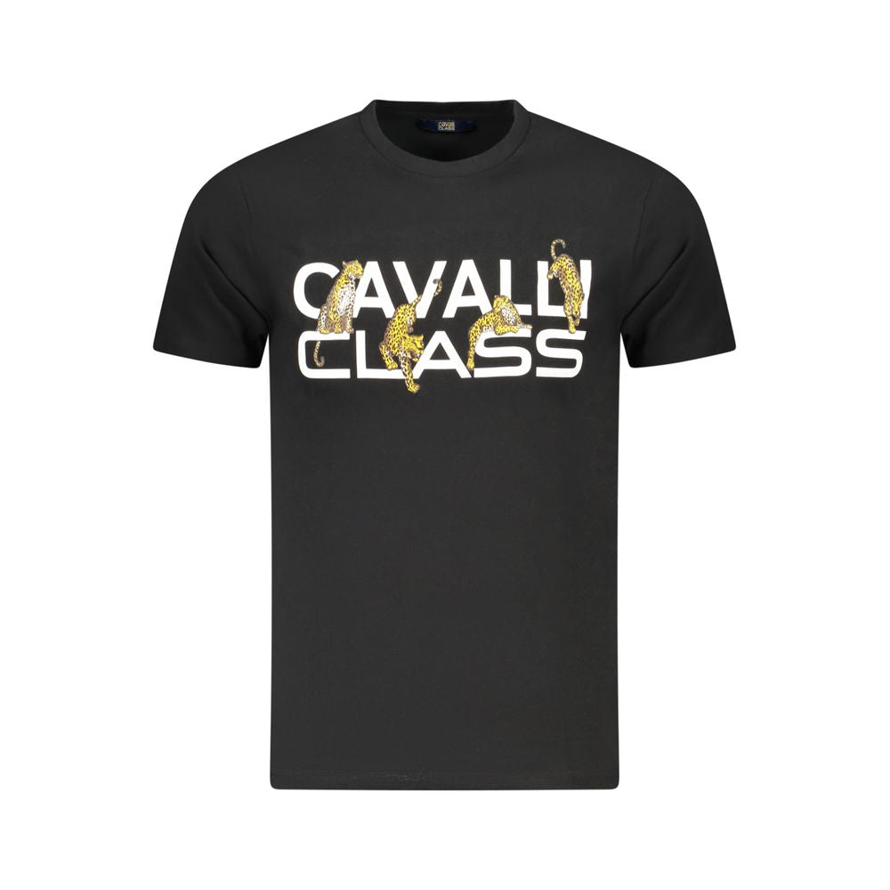 Cavalli Class Black Cotton Men's T-Shirt