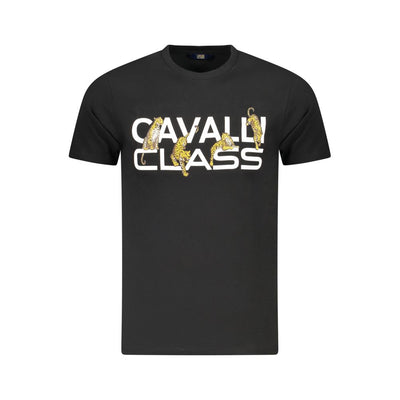 Cavalli Class Black Cotton Men's T-Shirt