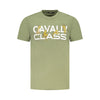 Cavalli Class Green Cotton Men T-Shirt