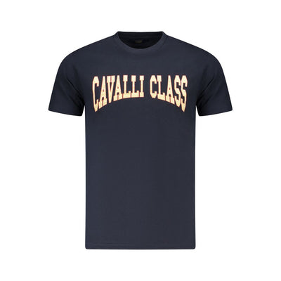 Cavalli Class Blue Cotton Men T-Shirt