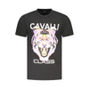 Cavalli Class Black Cotton Men T-Shirt