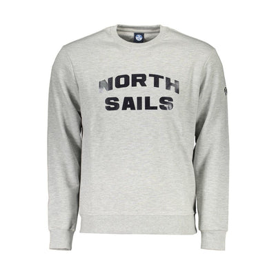 North Sails Gray Cotton Men Sweater