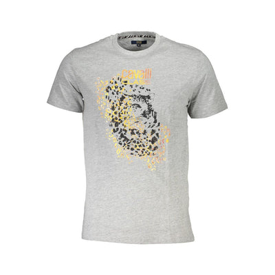 Cavalli Class Brown Cotton Men T-Shirt
