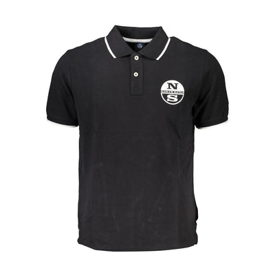 North Sails Black Cotton Men Polo Shirt