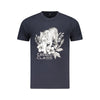 Cavalli Class Blue Cotton Men T-Shirt